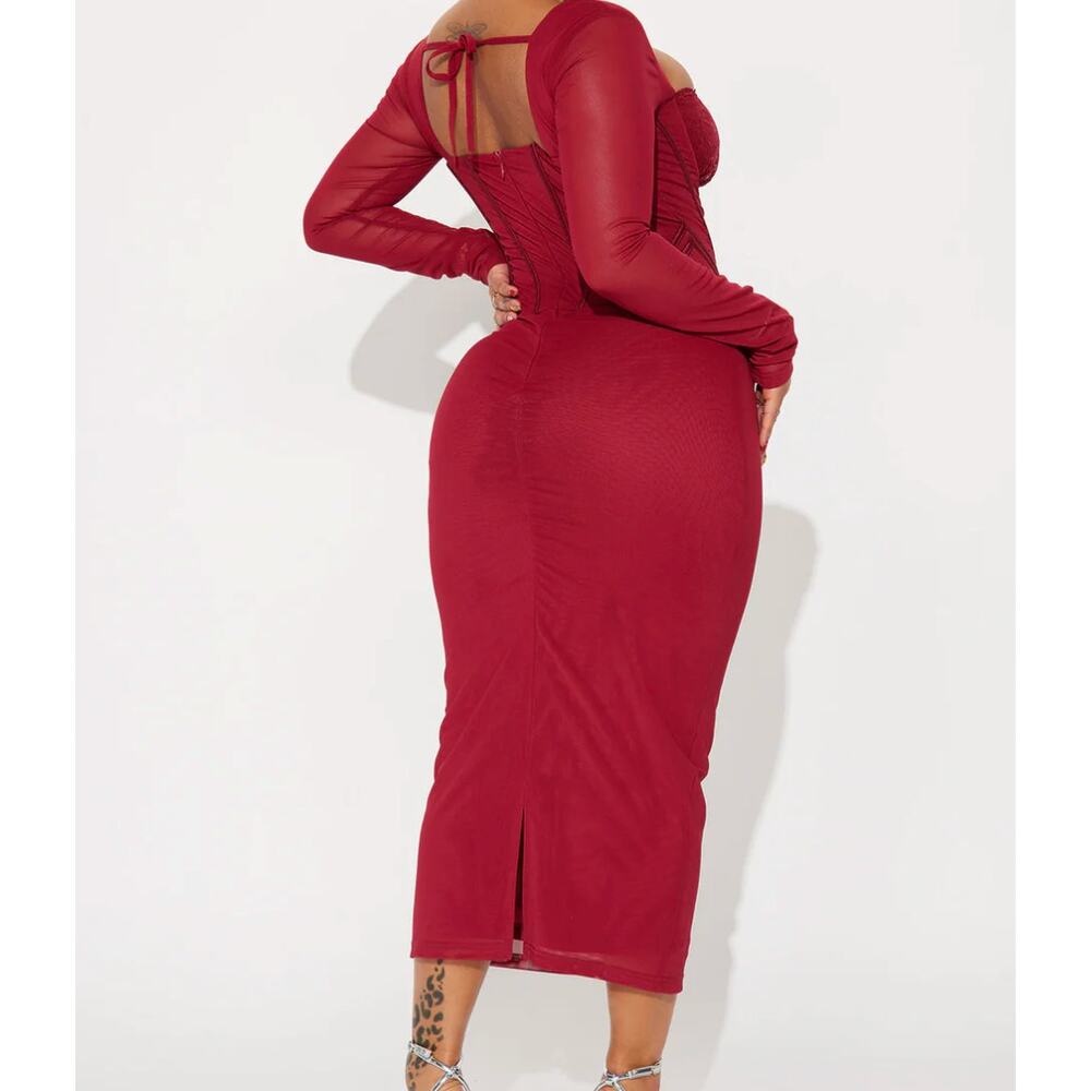 Fashion Nova Red Dress 1X - Picture 2 of 2